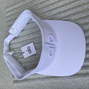 ALO Yoga White Visor with Embroidered Logo